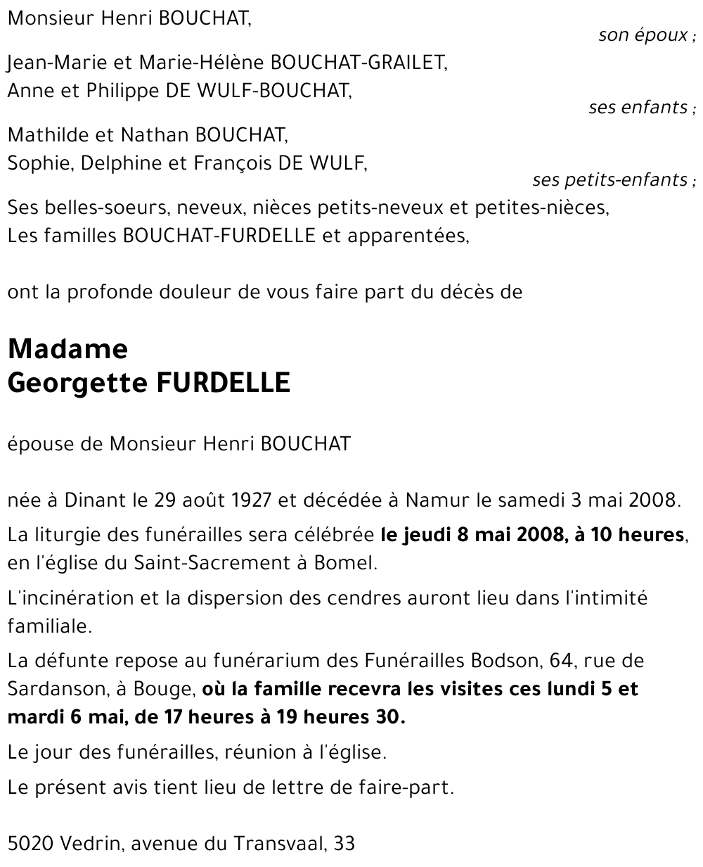 Georgette FURDELLE