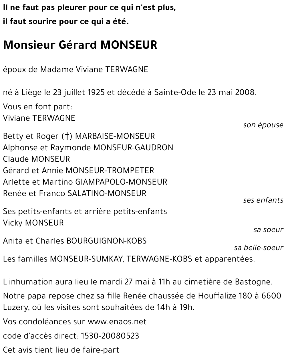 Gérard MONSEUR