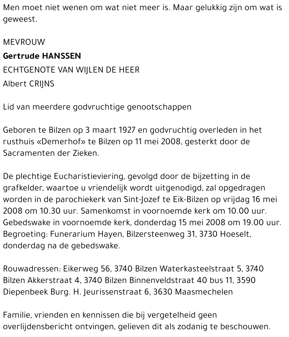 Gertrude Hanssen