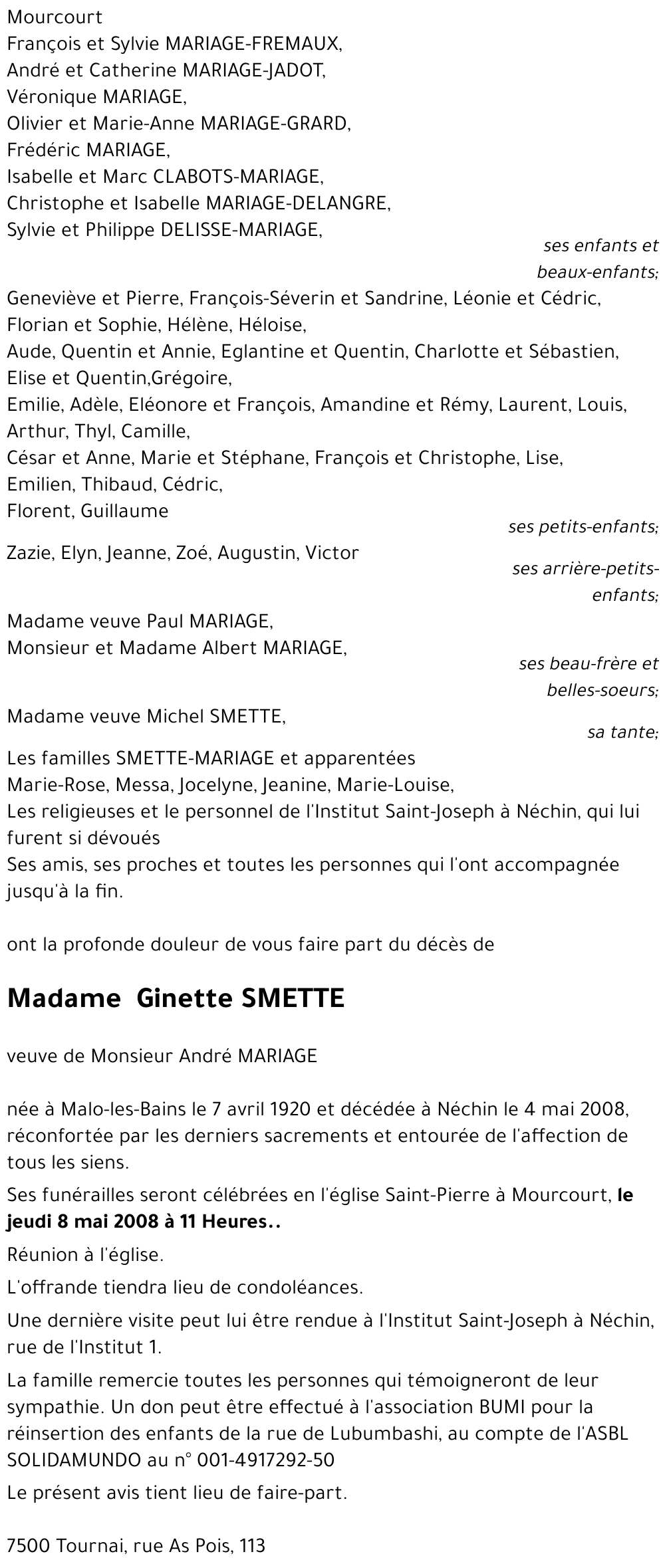 GINETTE SMETTE