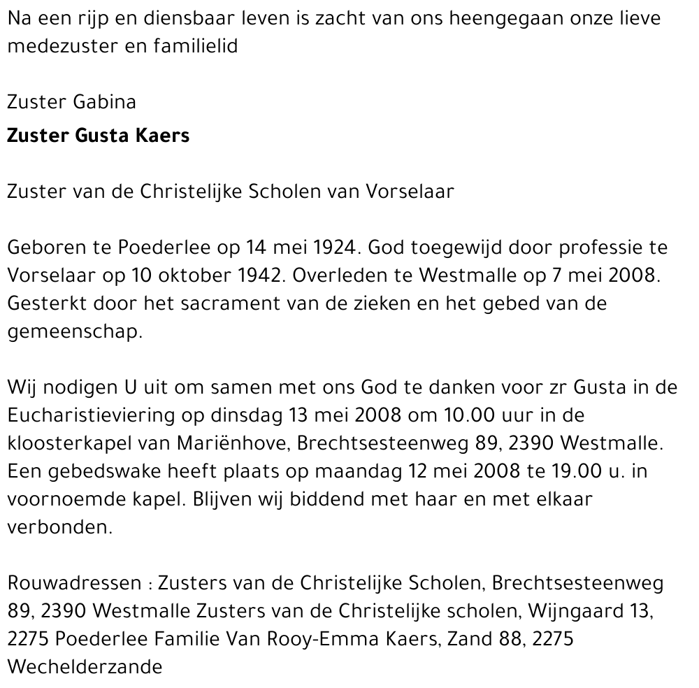Gusta KAERS