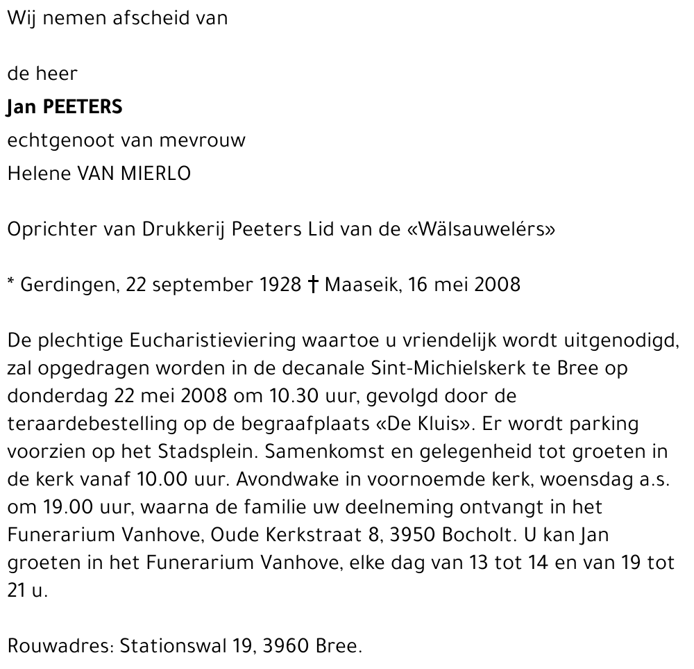 Jan Peeters