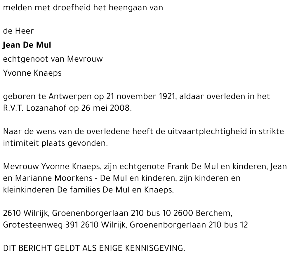 Jean De Mul