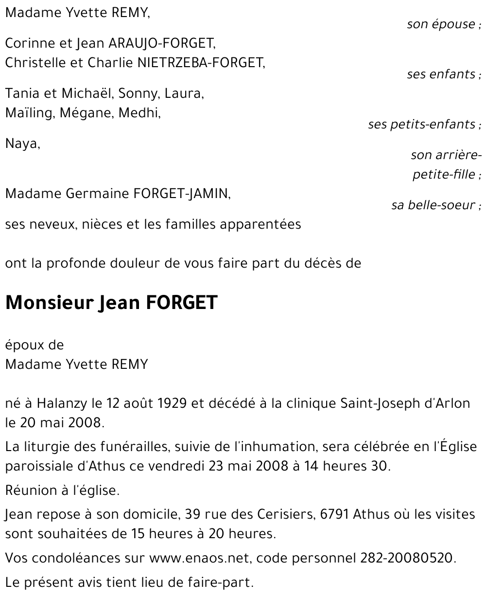 Jean FORGET