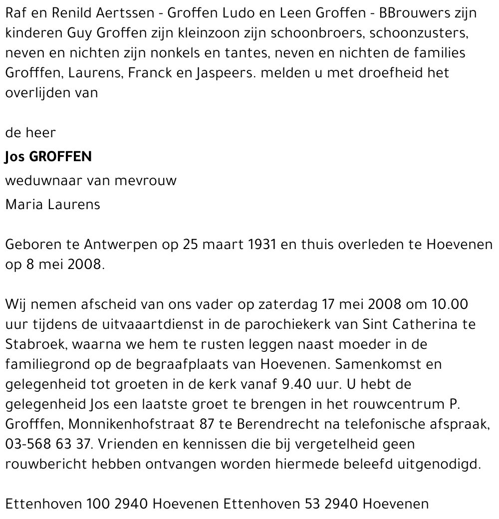 Jos GROFFEN