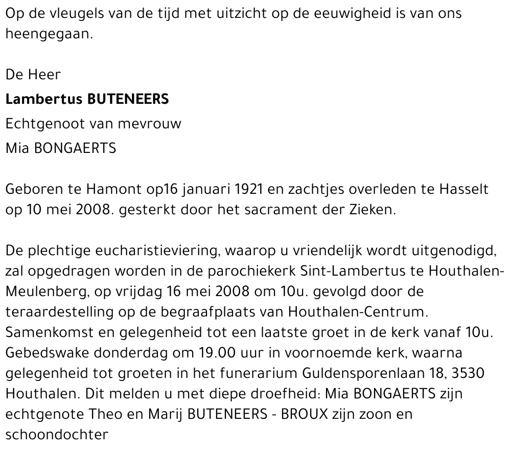 Lambertus Buteneers
