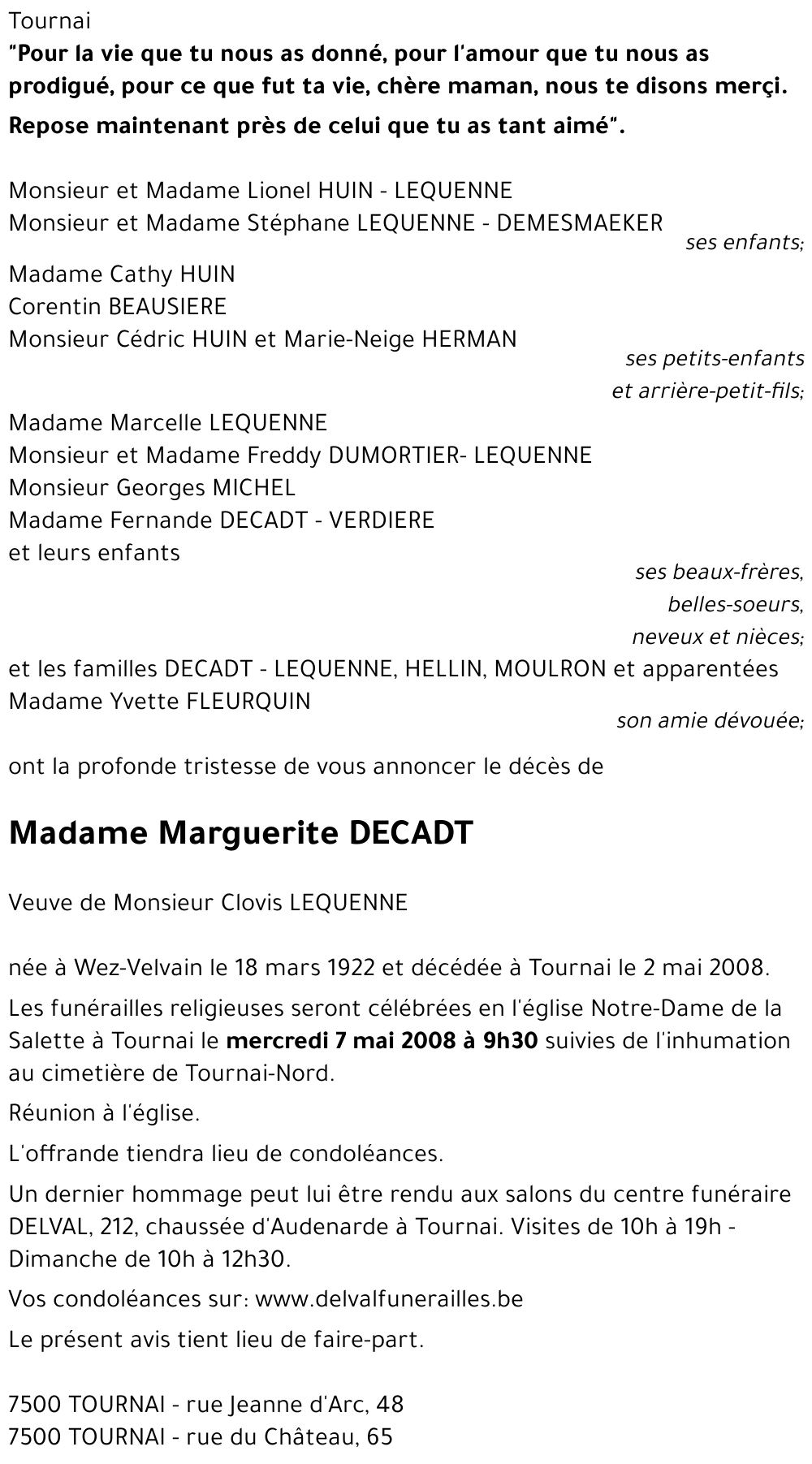 Marguerite DECADT