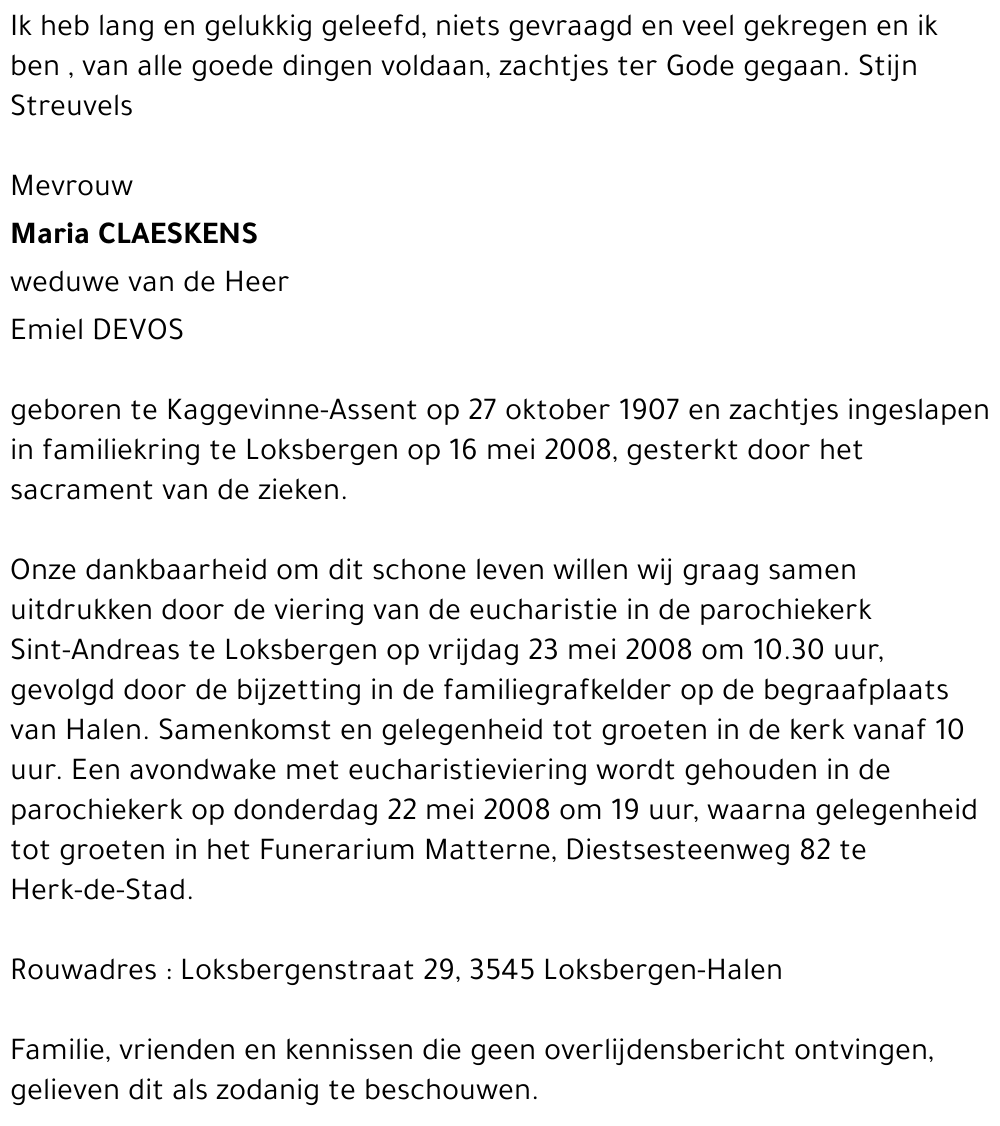 Maria Claeskens