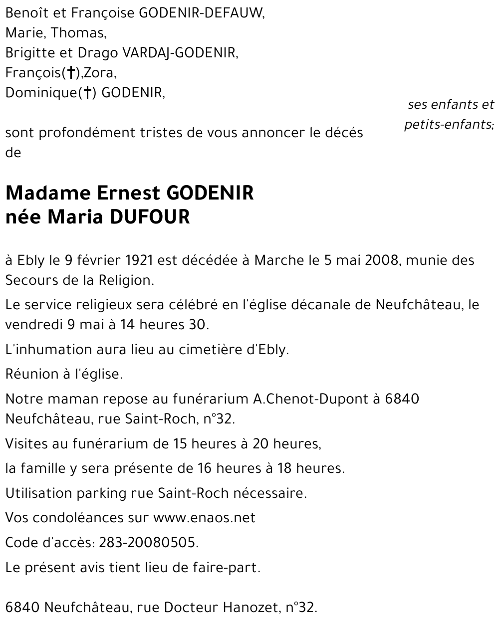 Maria DUFOUR