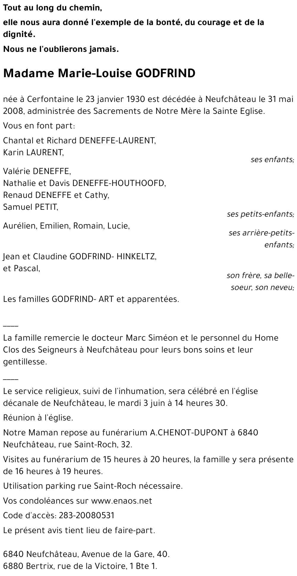 Marie-Louise GODFRIND