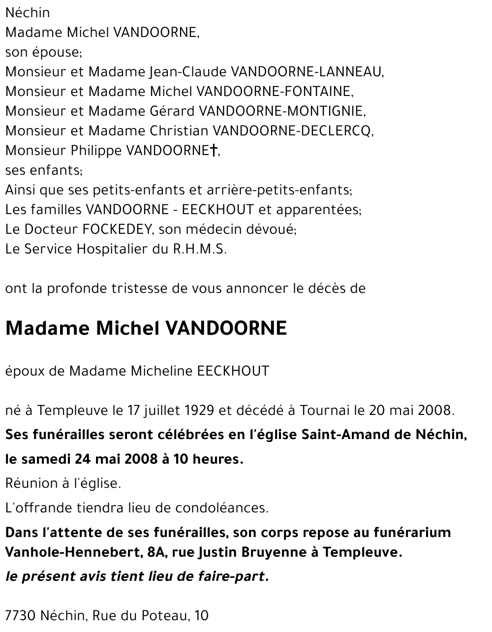 Michel VANDOORNE