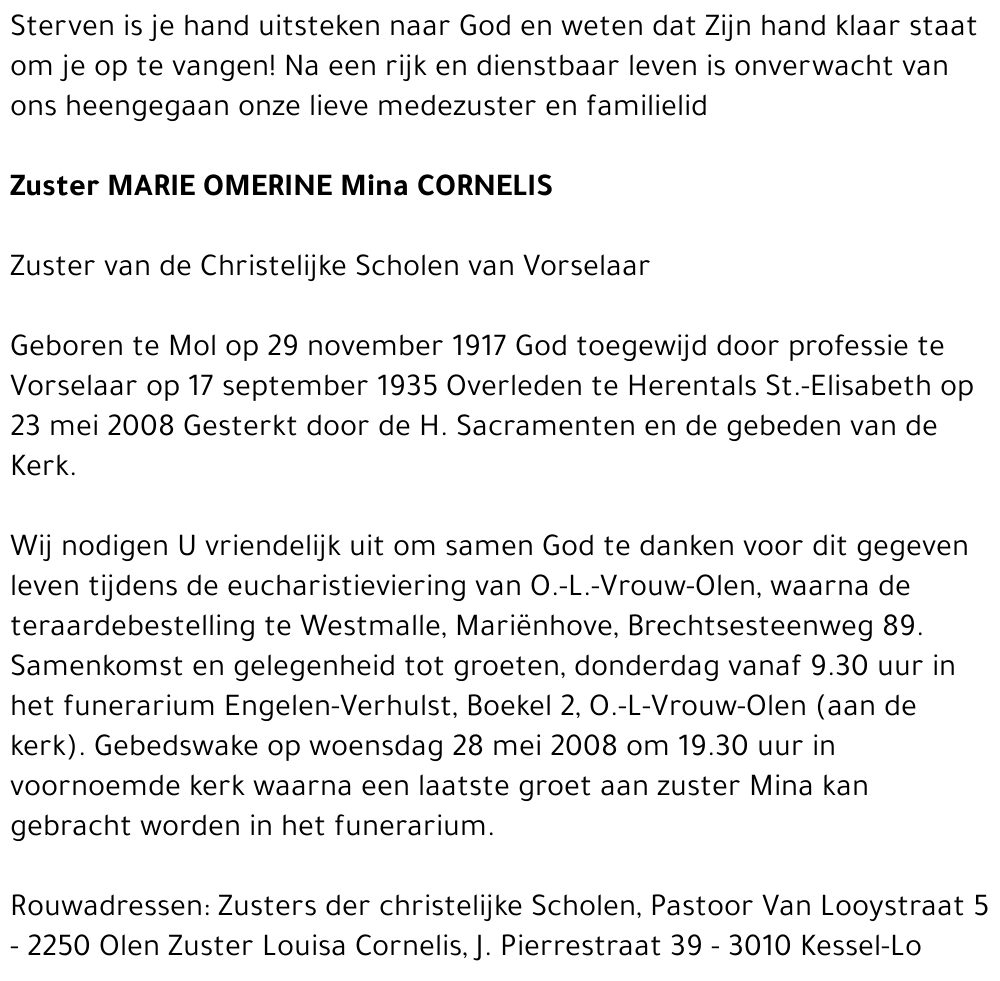 Mina Cornelis