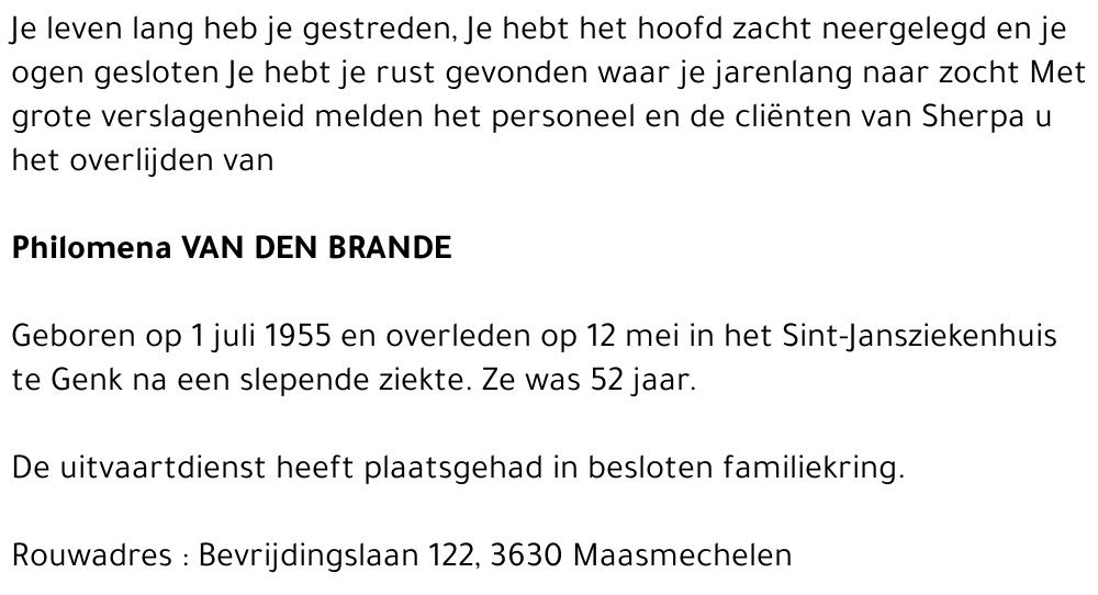 Philomena Van den brande