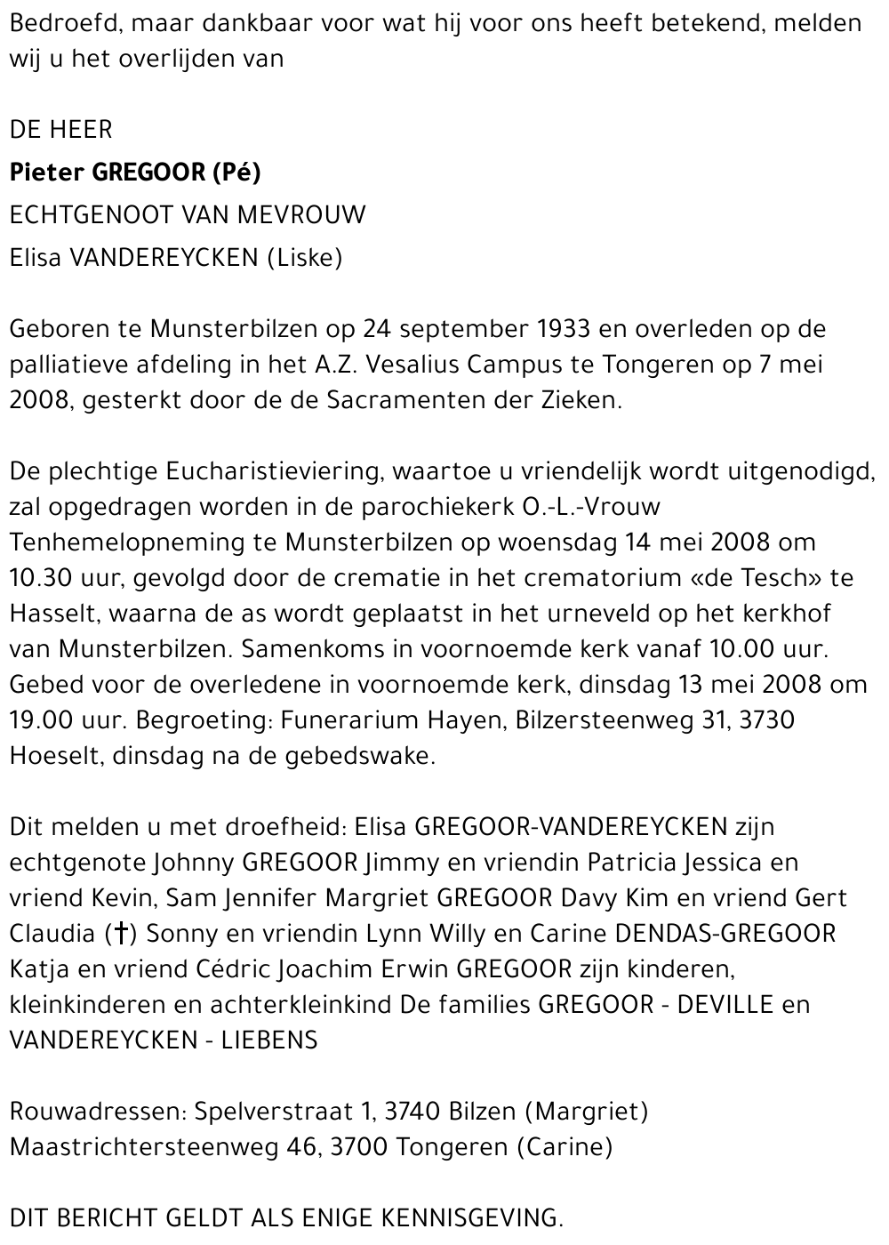 Pieter (Pé) Gregoor