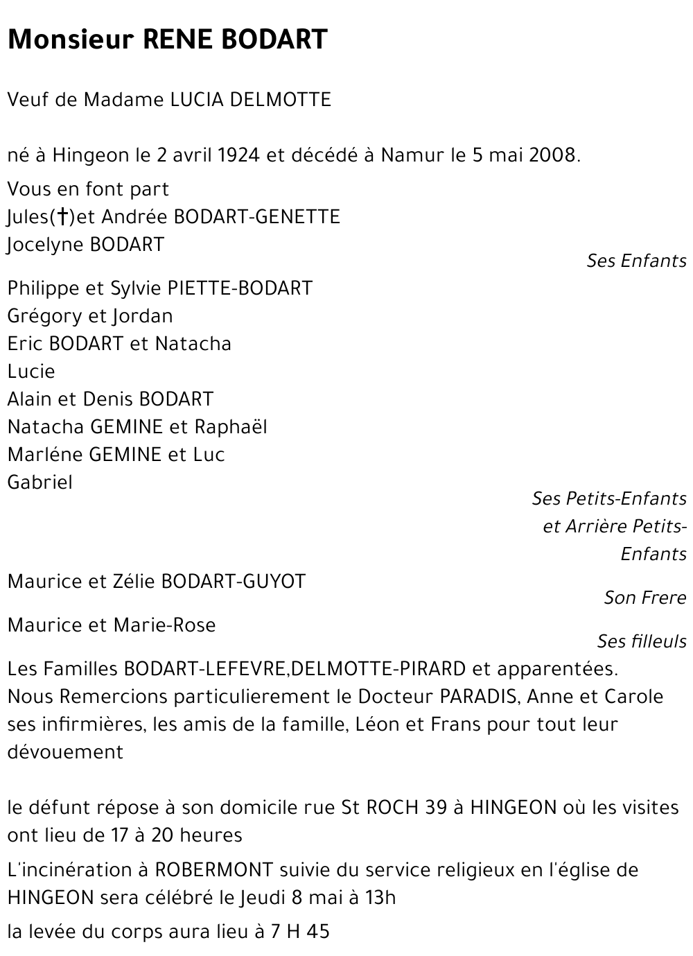 RENE BODART