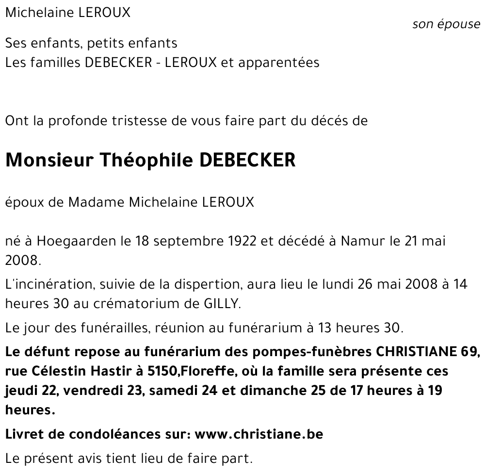 Théophile DEBECKER