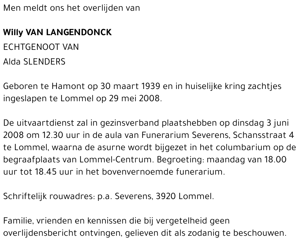 Willy Van Langendonck