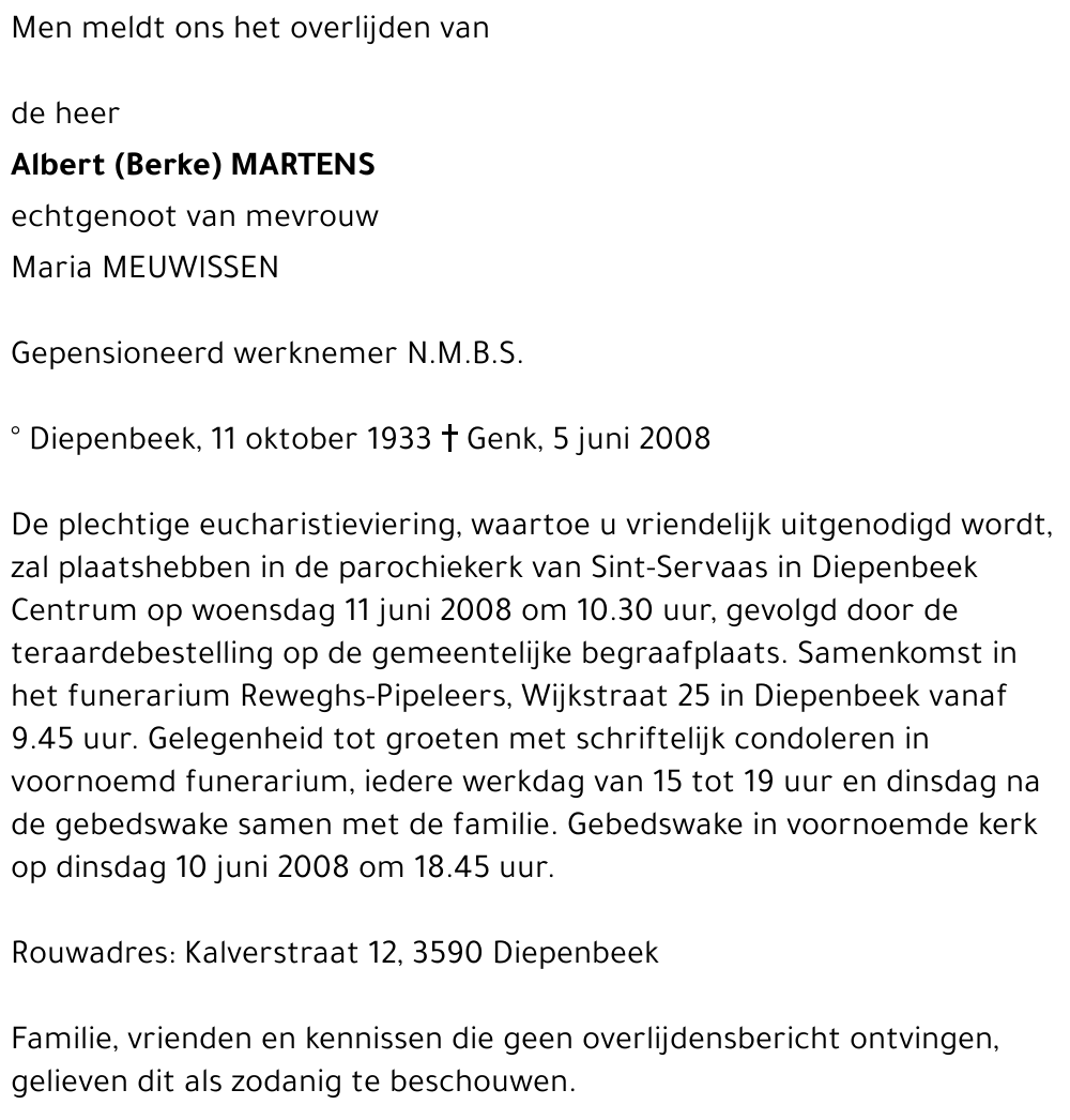 Albert (Berke) Martens