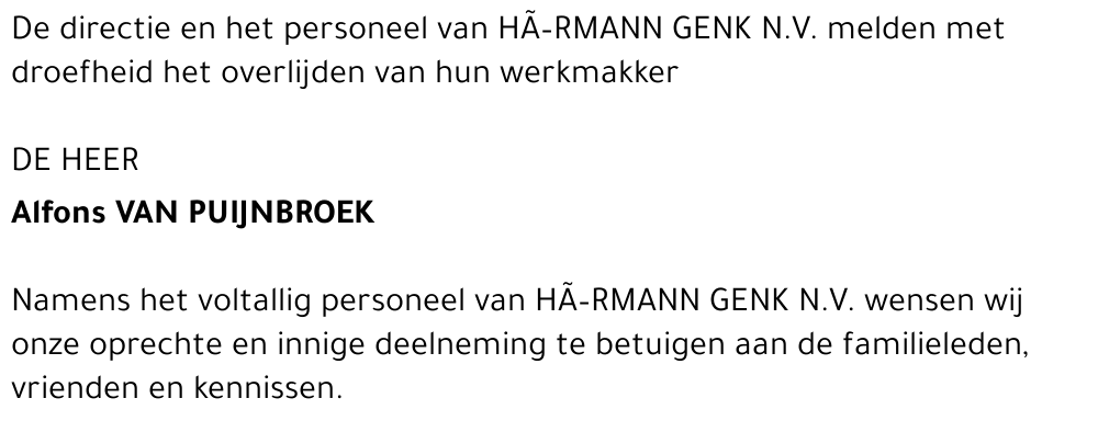 Alfons VAN PUIJNBROEK