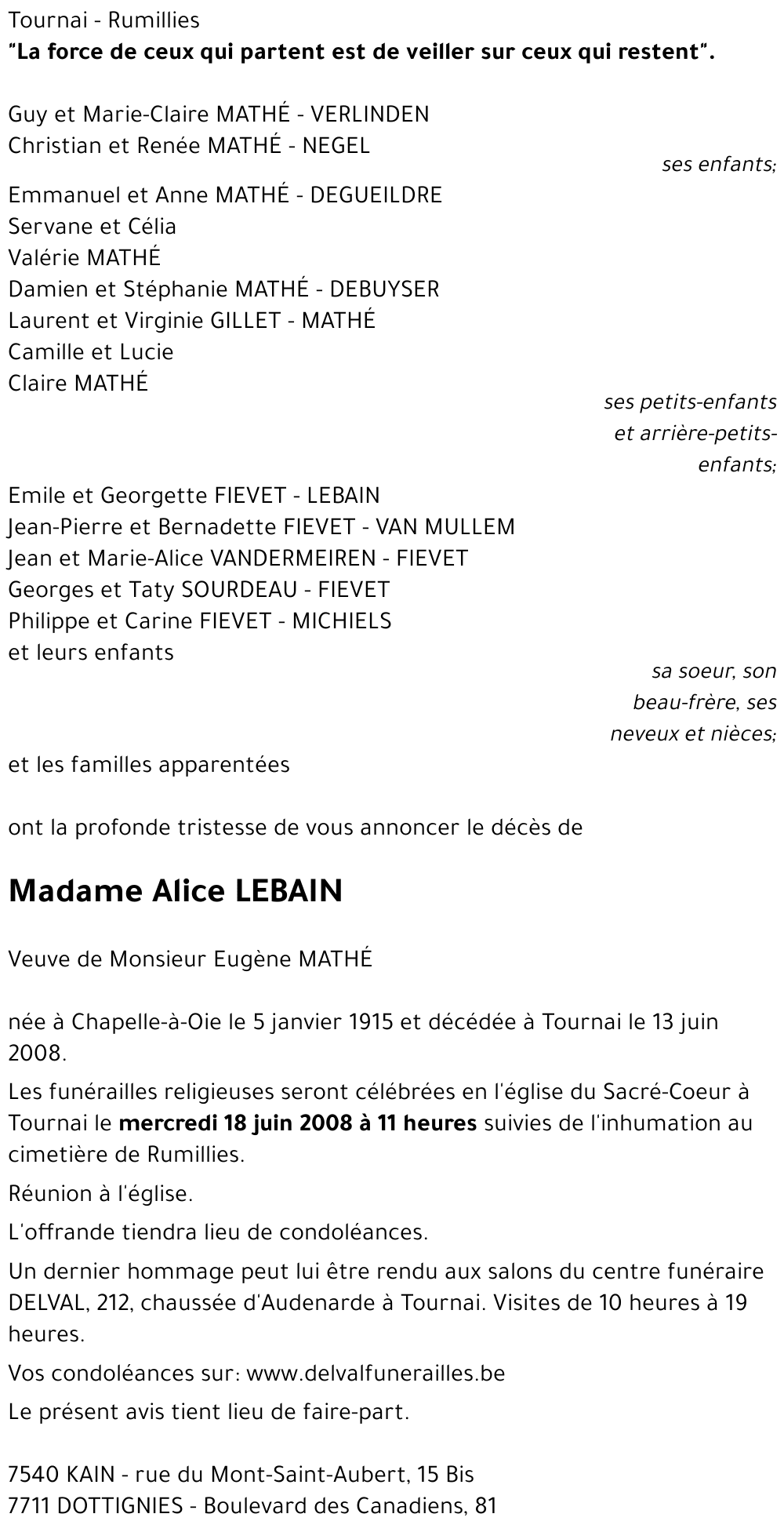 Alice LEBAIN