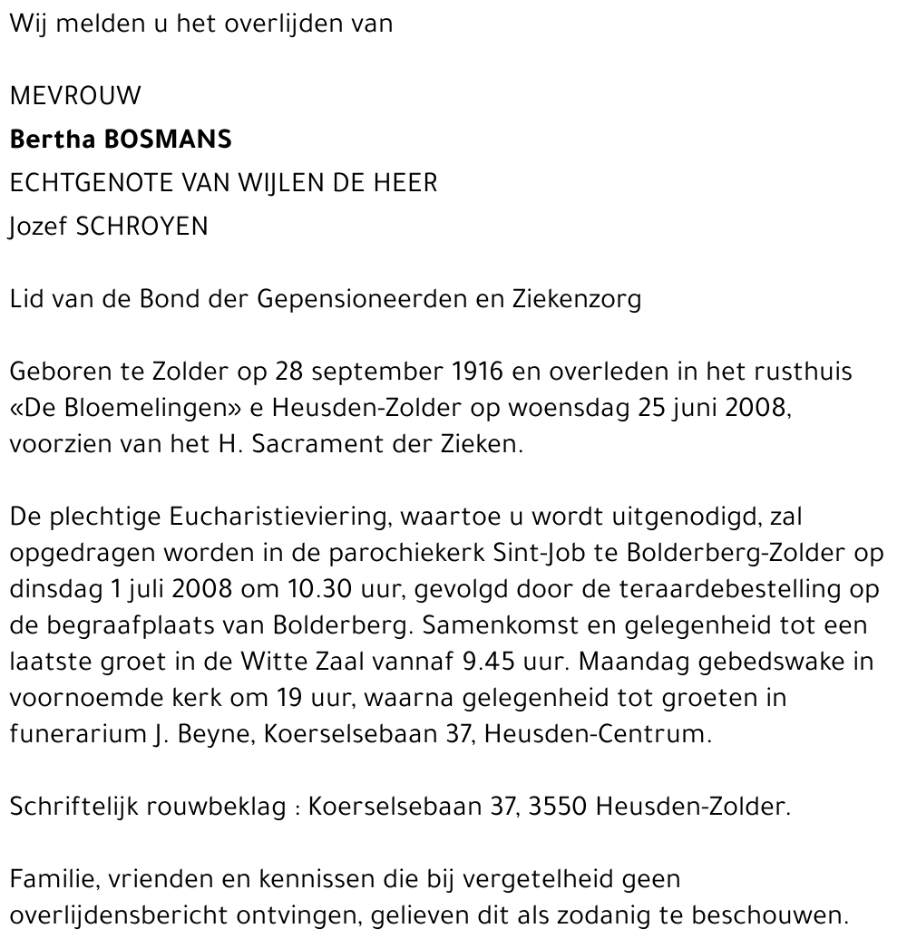 Bertha Bosmans
