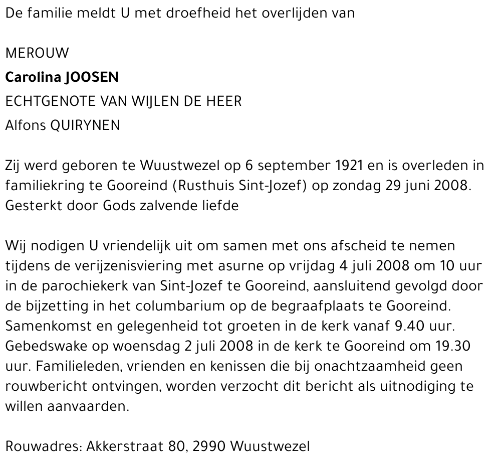 Carolina Joosen