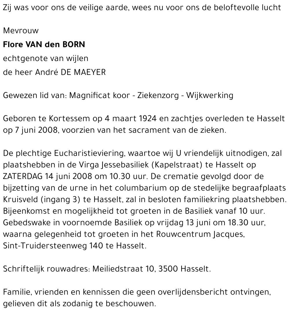 Florentina Van den Born