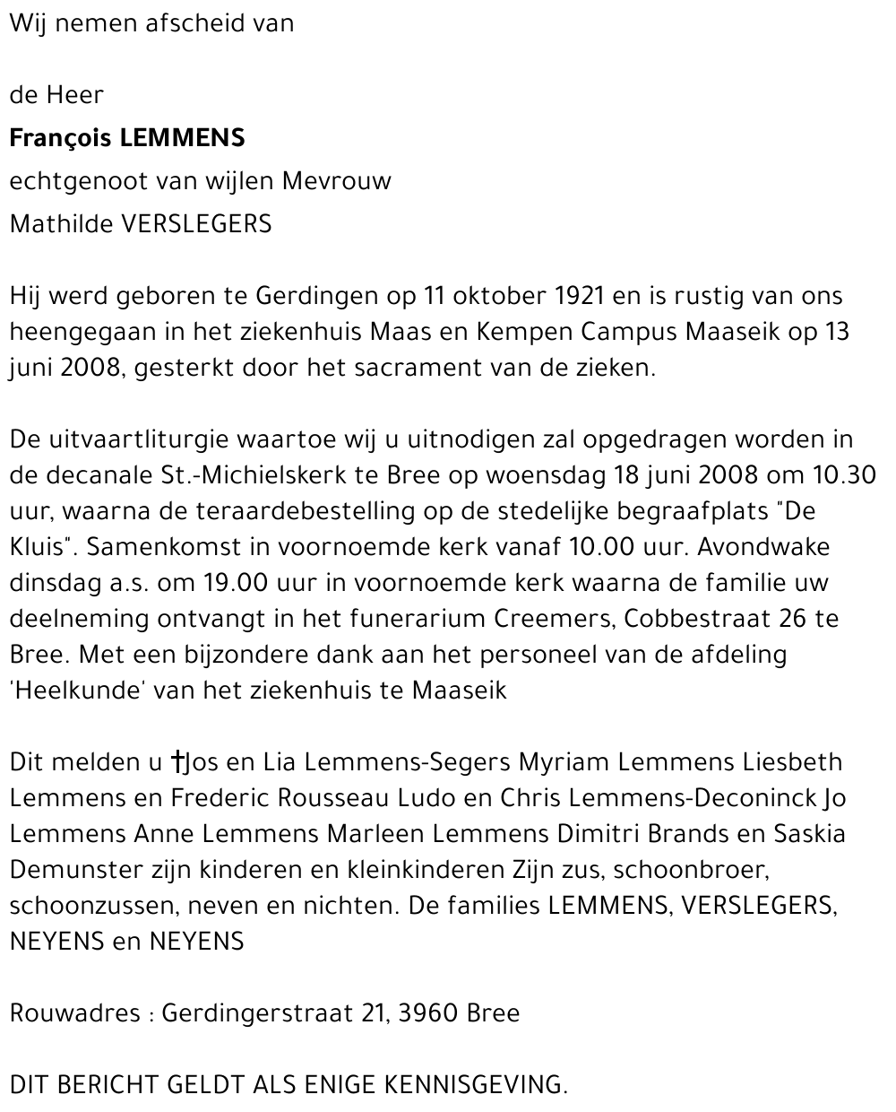 François Lemmens