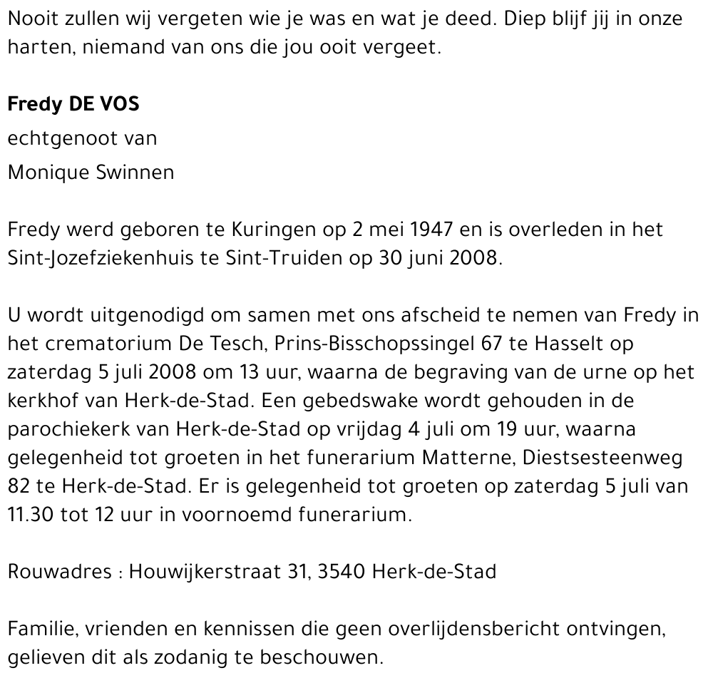 Fredy De Vos