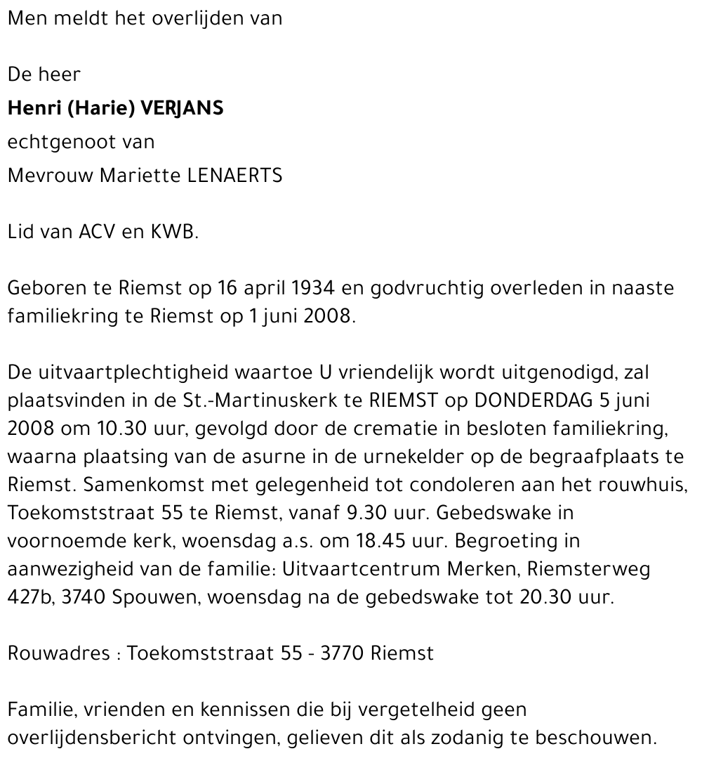 Henri (Harie) Verjans