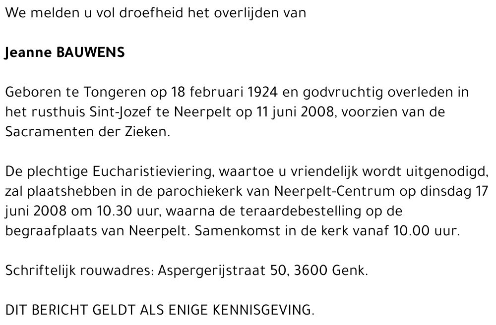Jeanne Bauwens