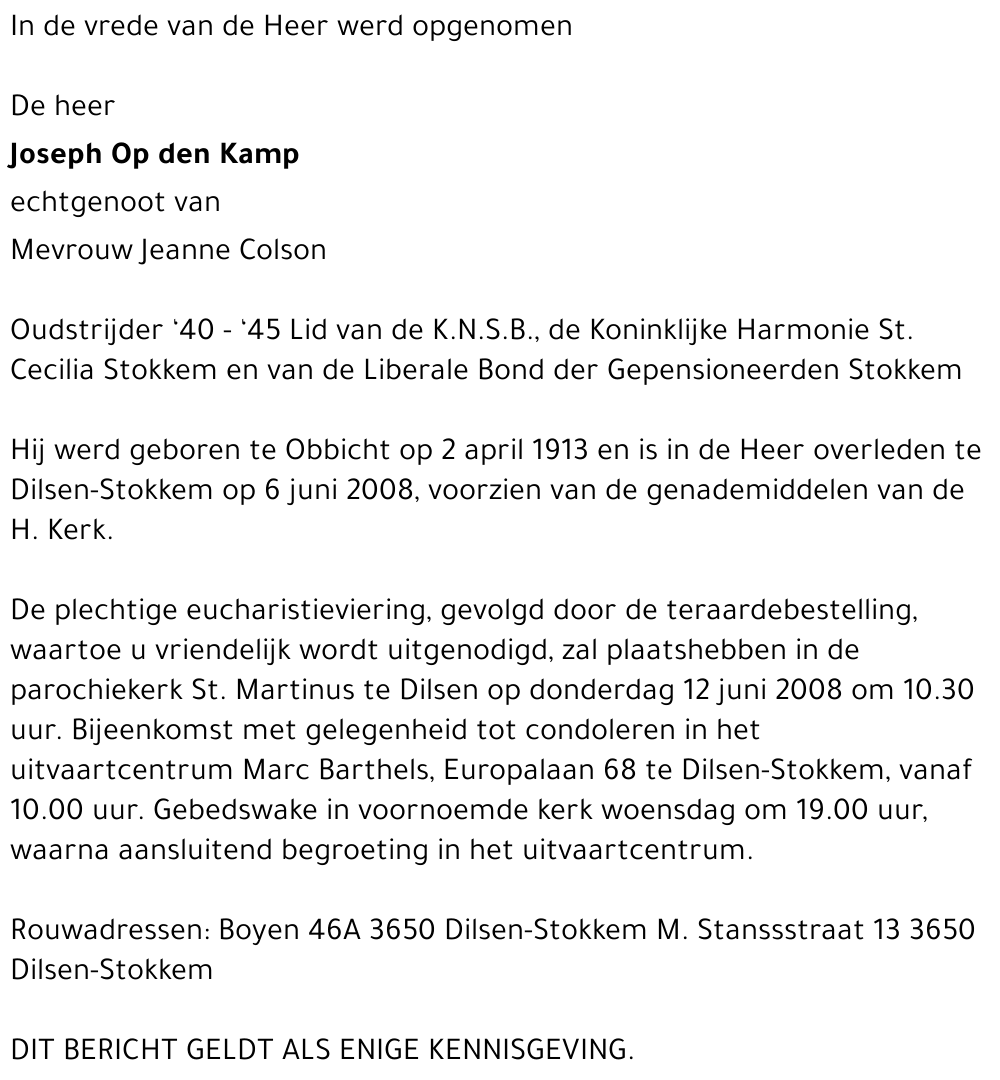 Joseph Op den Kamp