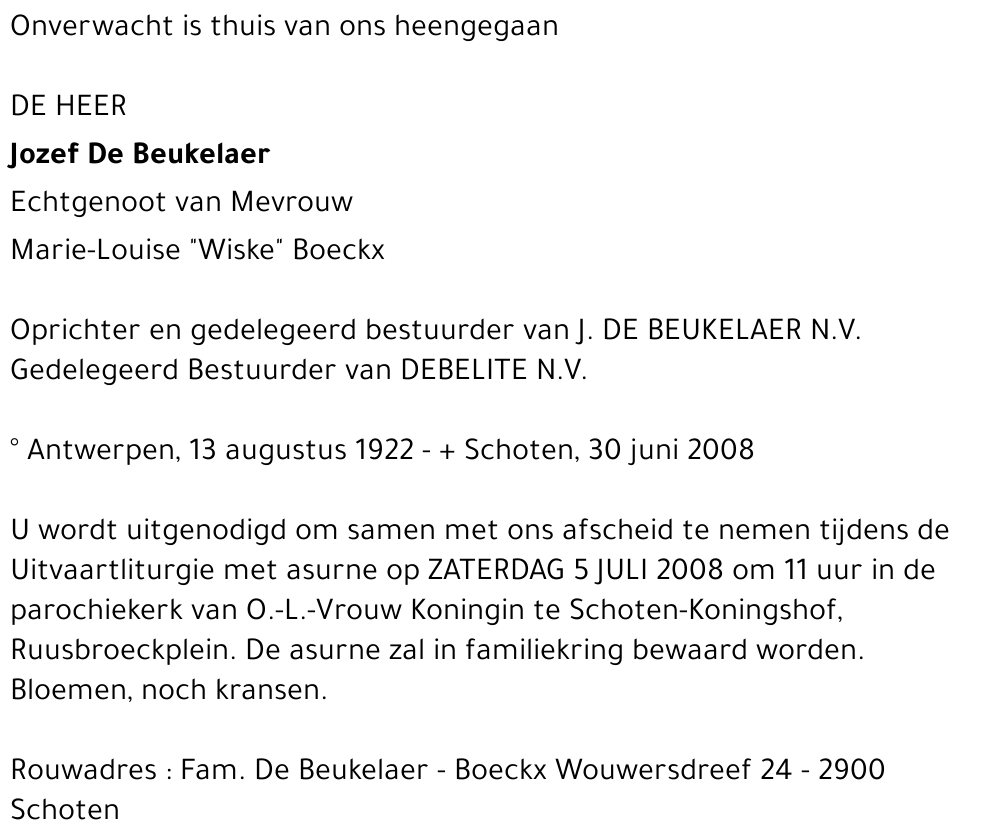 Jozef De Beukelaer
