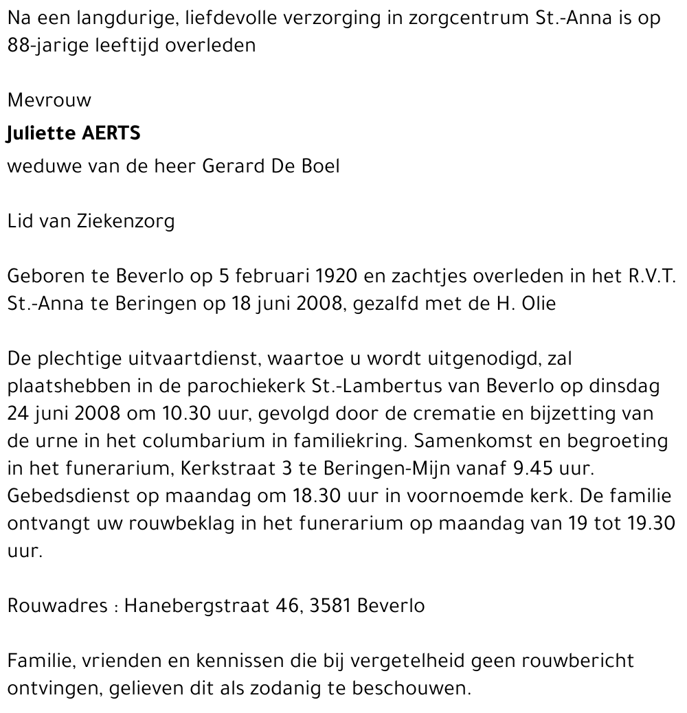 Juliette Aerts