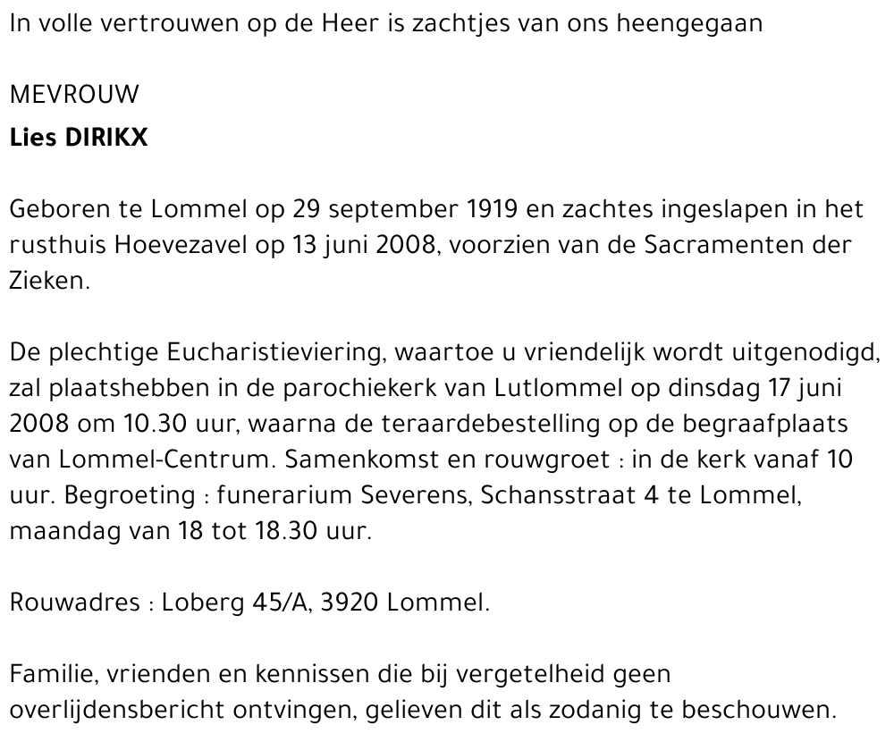 Lies Dirikx