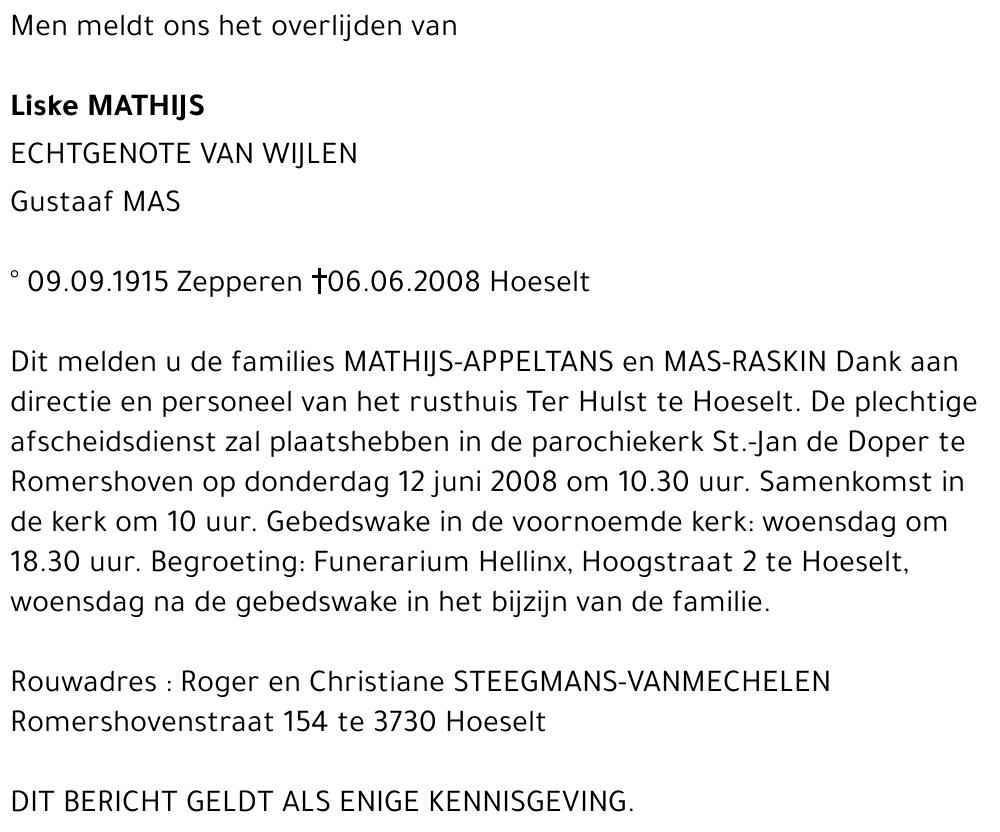 Liske MATHIJS
