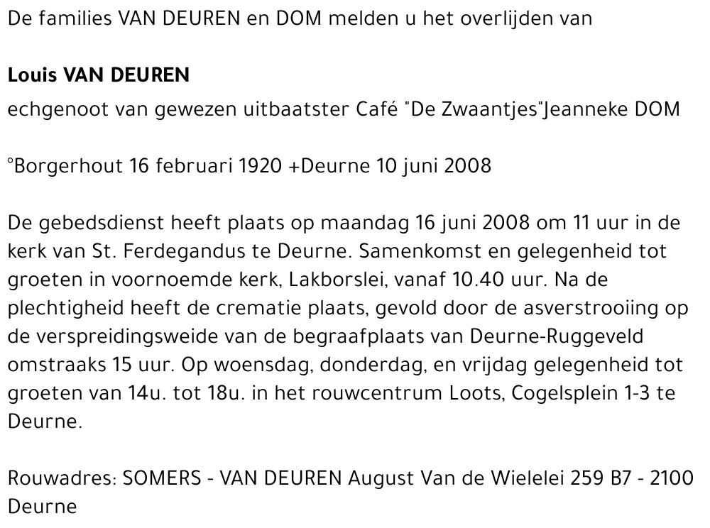 Louis VAN DEUREN