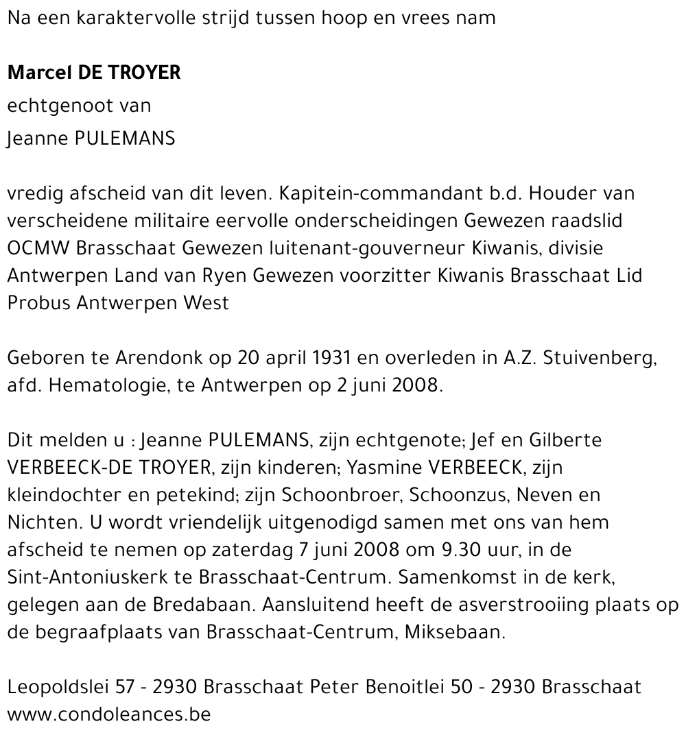 Marcel De Troyer