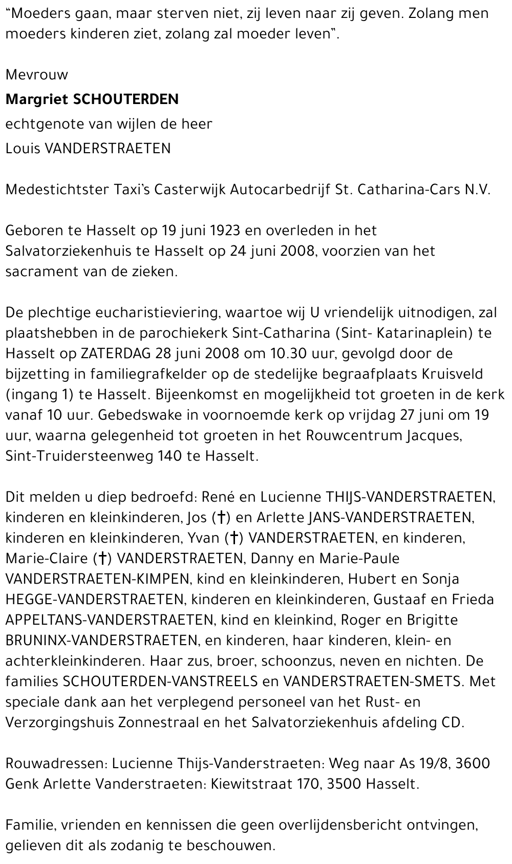 Margaretha Schouterden