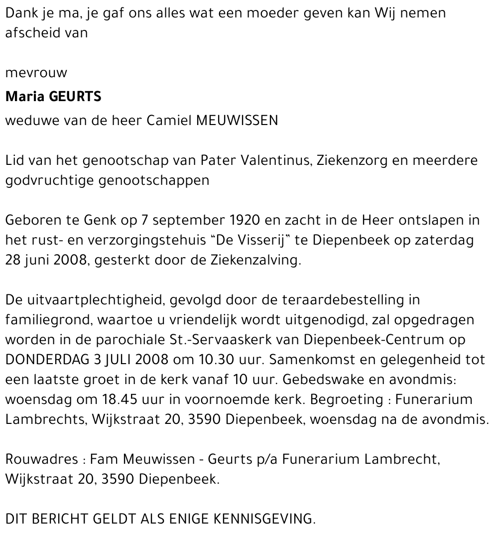 Maria GEURTS