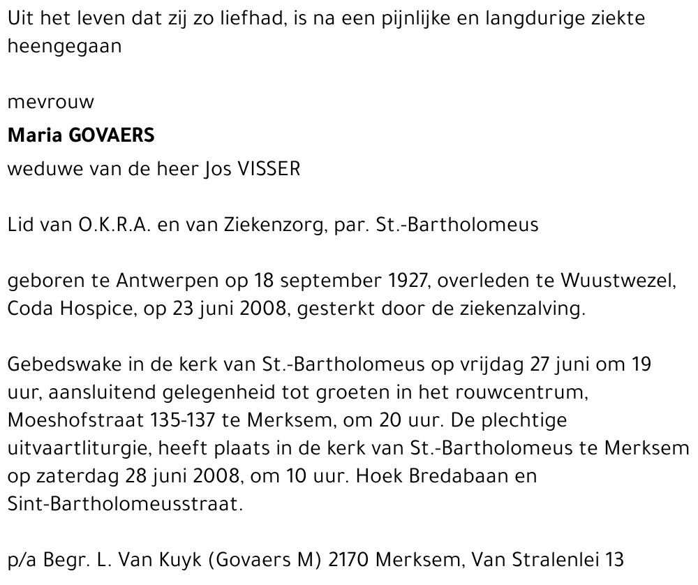 Maria GOVAERS
