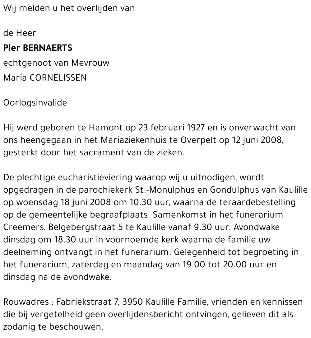 Pier Bernaerts