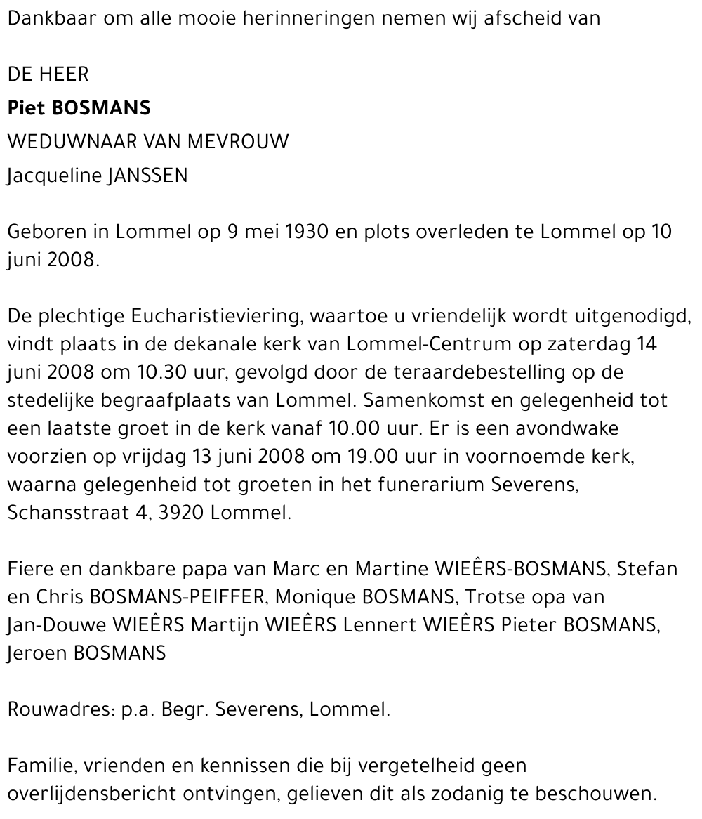 Piet Bosmans