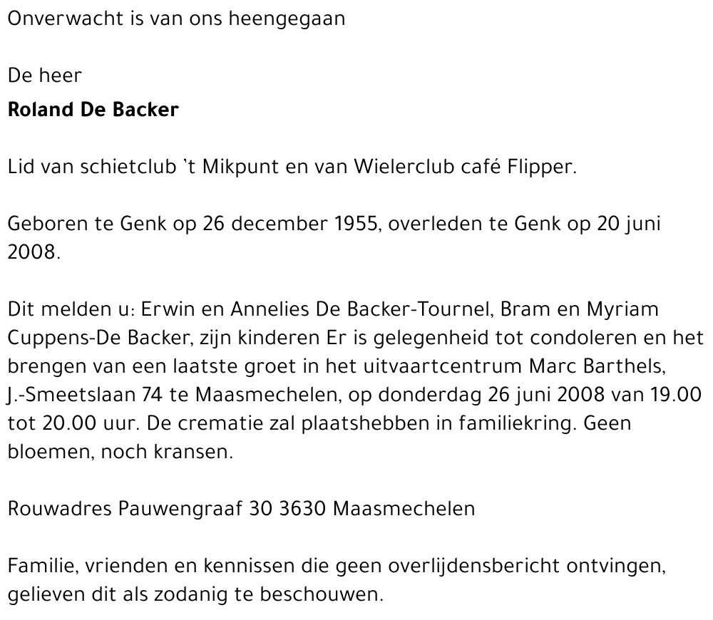 Roland De Backer