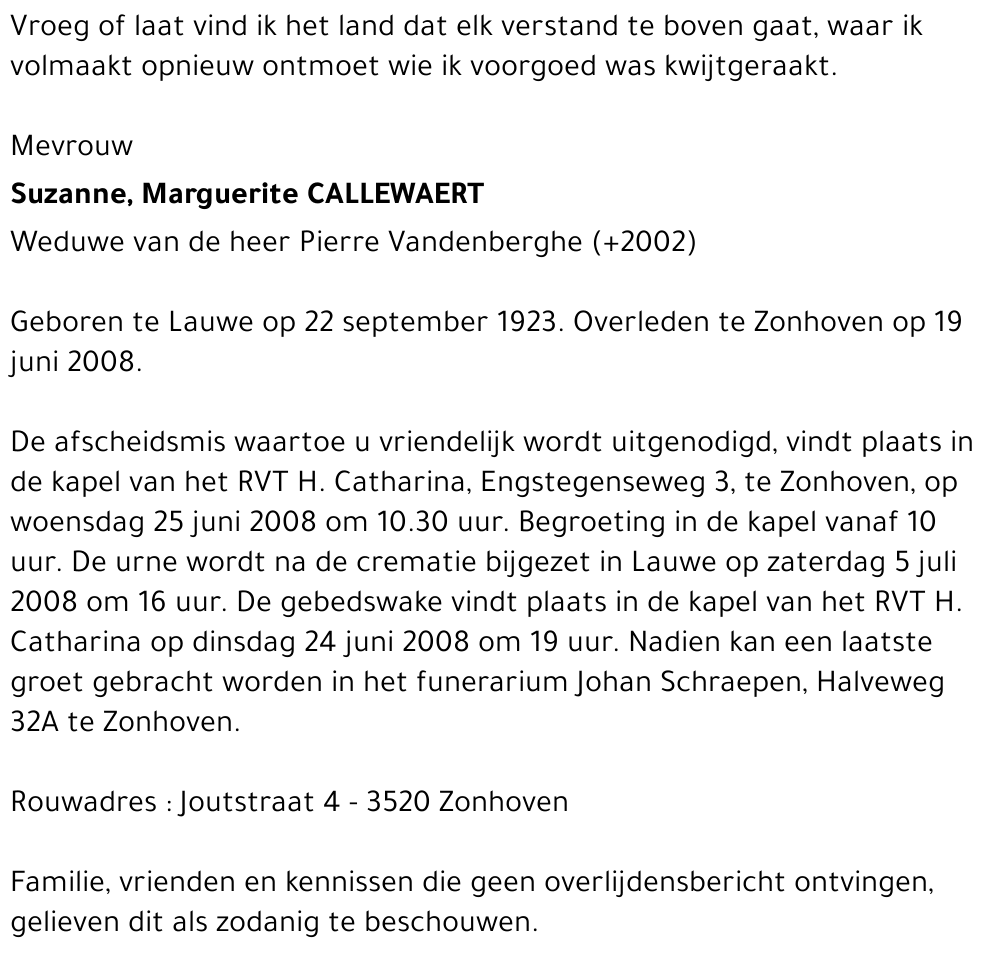 Suzanne Callewaert