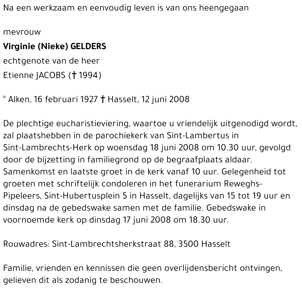 Virginie (Nieke) Gelders