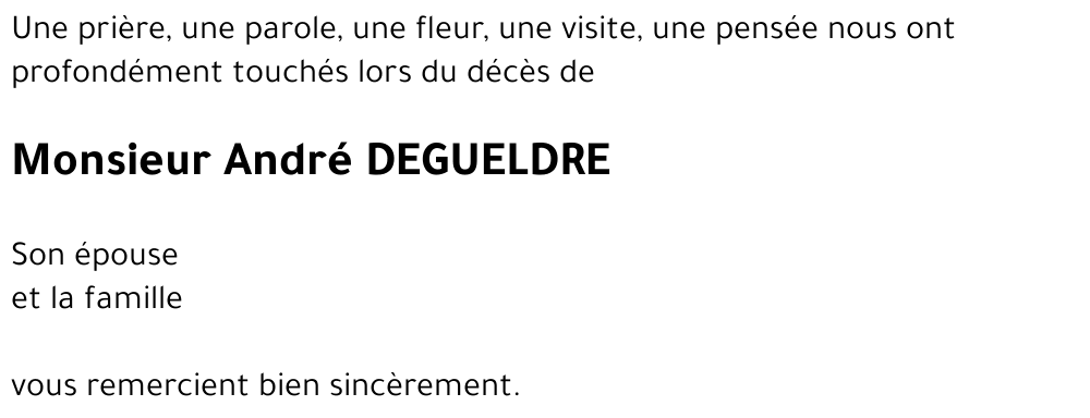 André DEGUELDRE