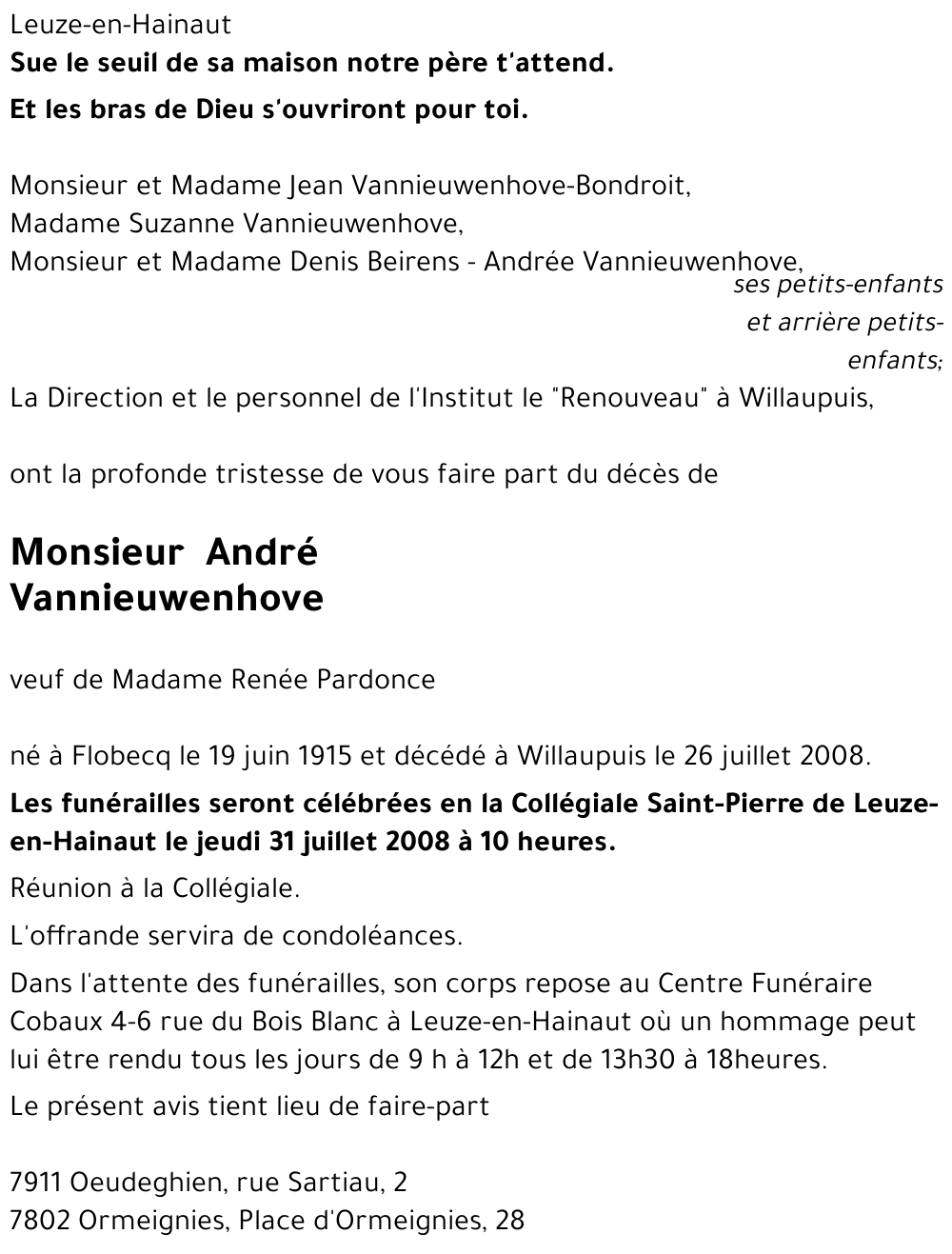 André Van Nieuwenhove