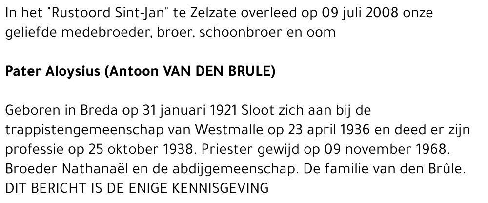 Antoon Aloysius van den Brûle