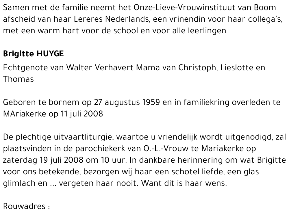 Brigitte HUYGE